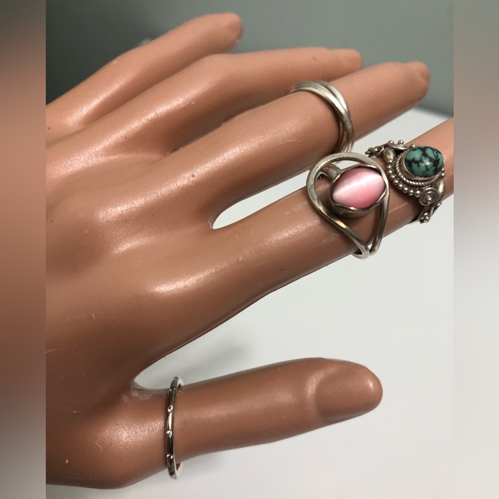 Sterling Silver 925   Rings Lot Of 4